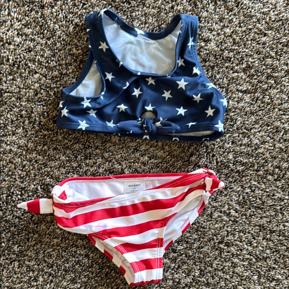 Old Navy Red and White Bikini Set